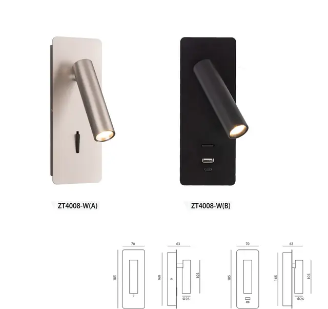 ZT4008 hotel bedside reading light by Zeti Lighting