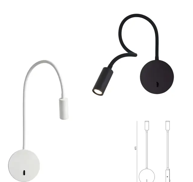 ZT4010 flexible gooseneck bedside reading light by Zeti Lighting
