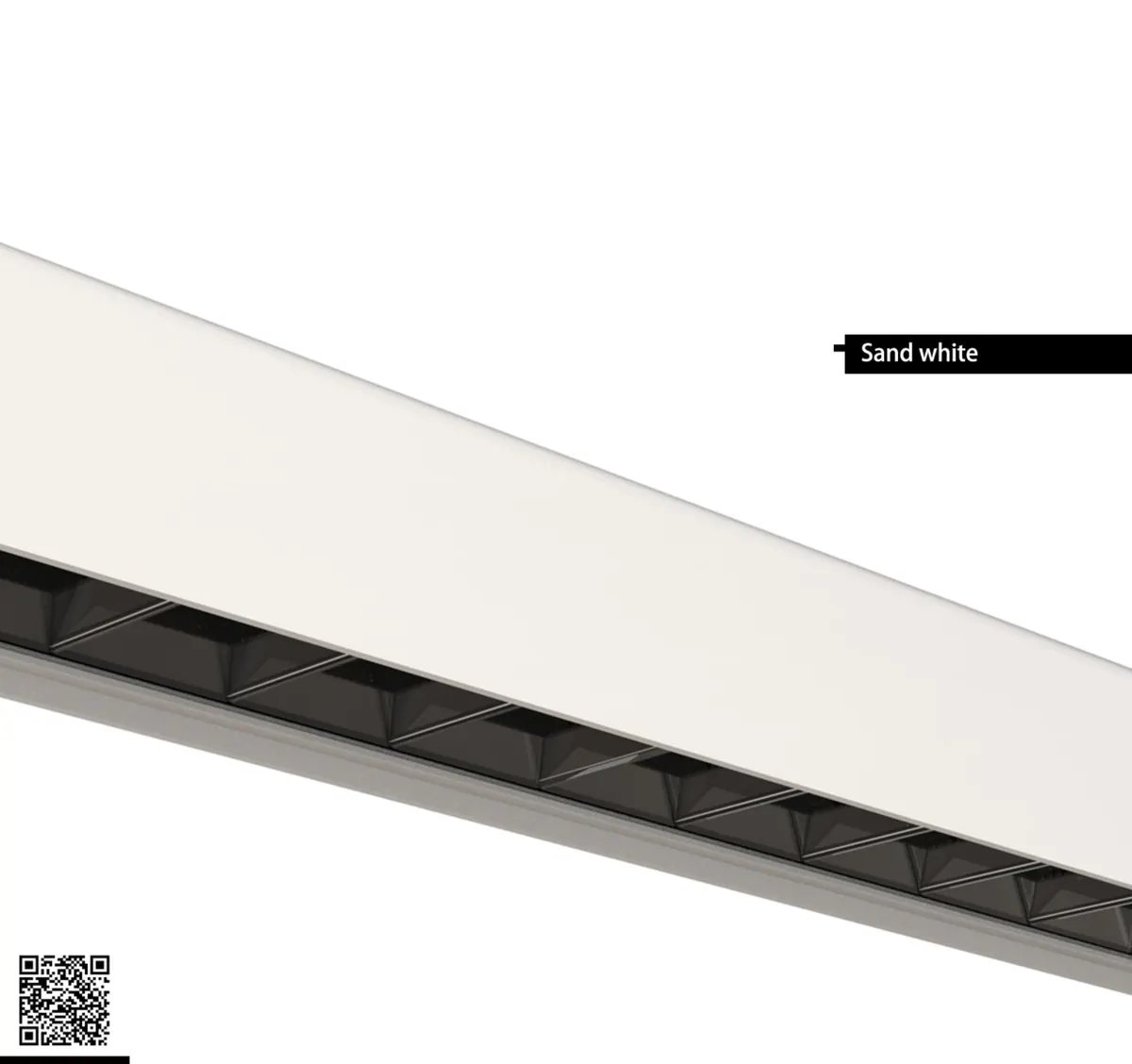 ZT8007 Louvre Linear Pendant — LED linear pendant light, Sand white finish