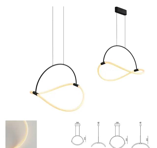 ZT8019 woven rope LED pendant light by Zeti Lighting