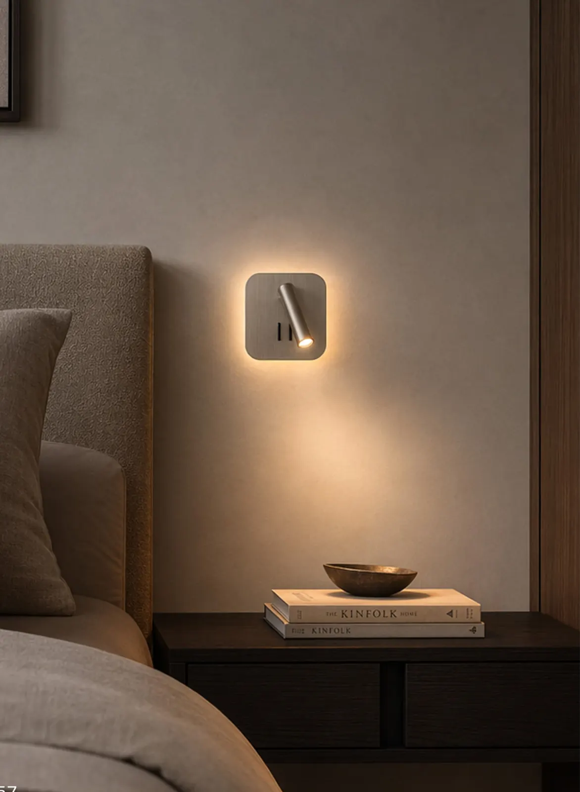 ZT4006 Backlit Reader — installed in a hotel bedside