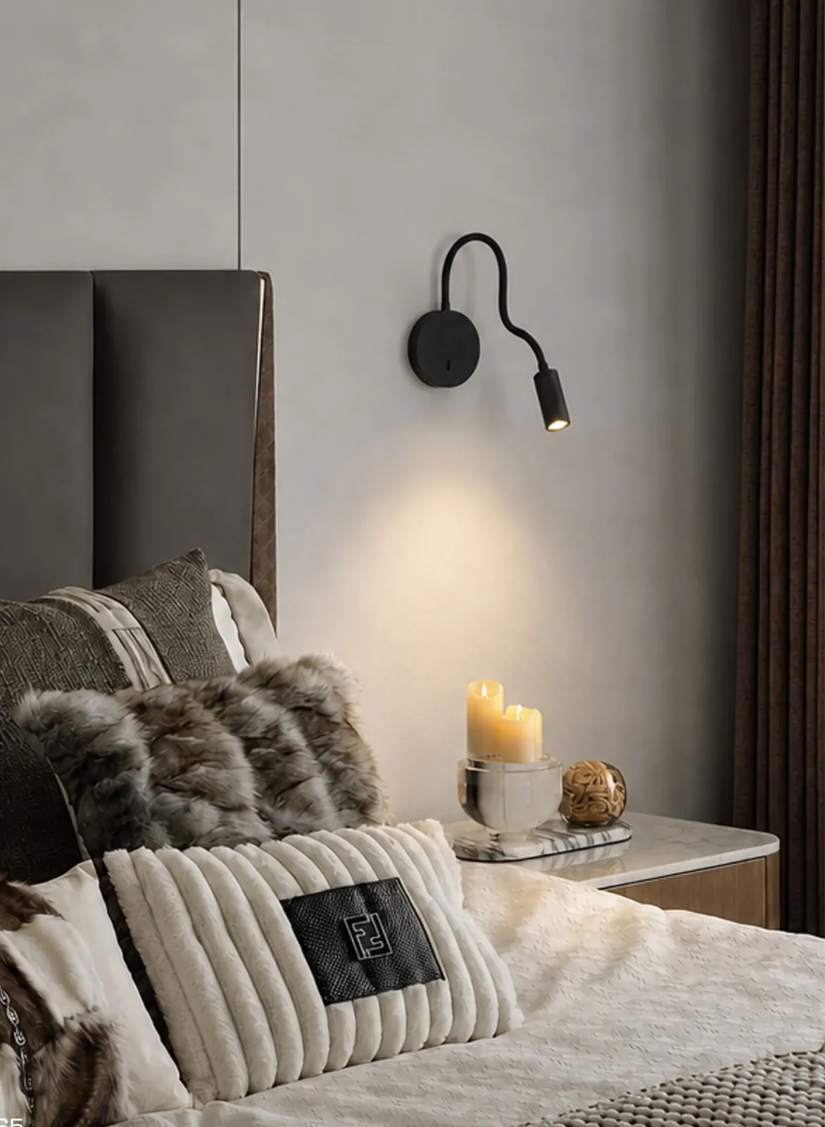 ZT4010 Gooseneck Reader — installed in a hotel bedside