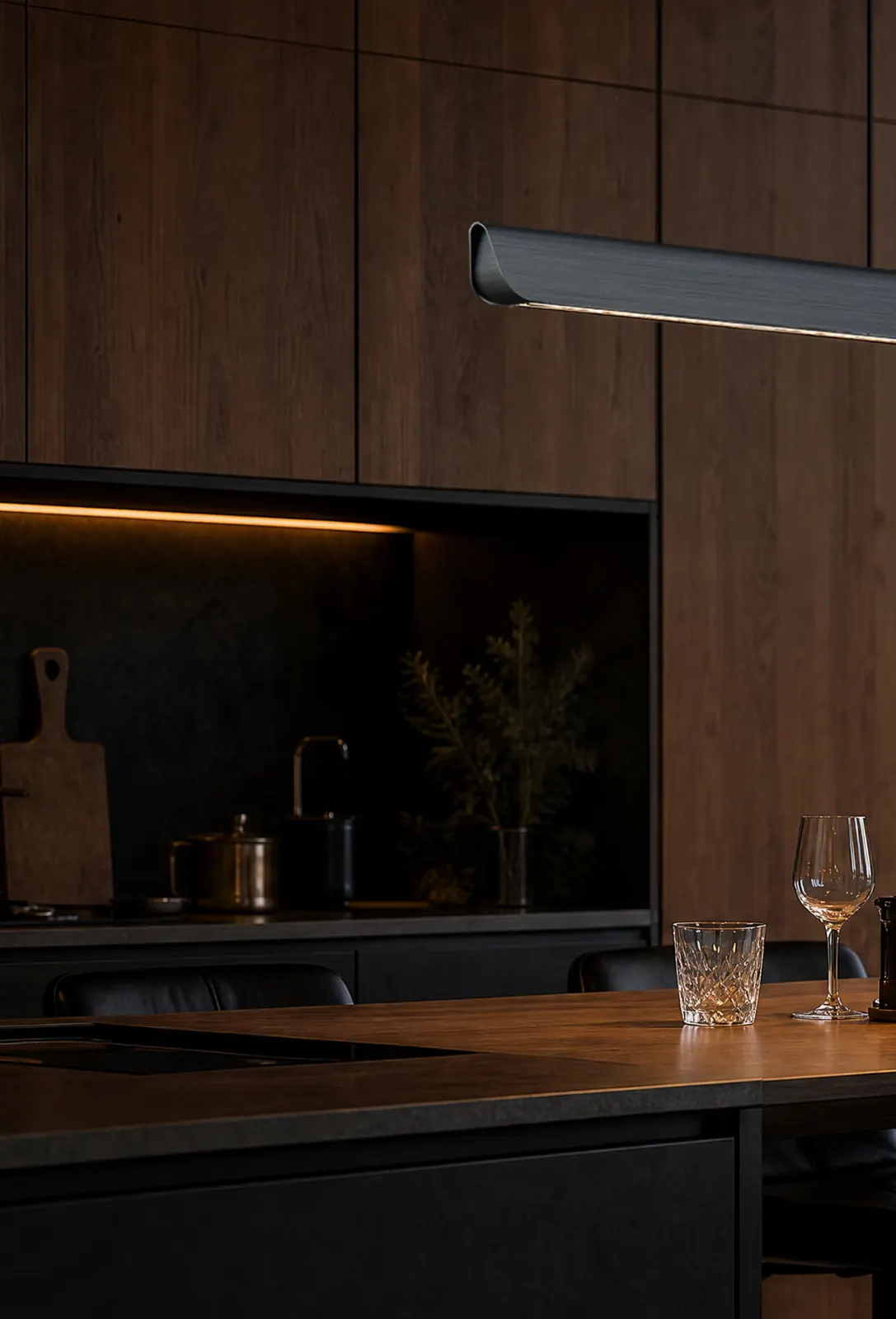 ZT8006 Brushed Linear Pendant — installed in a office